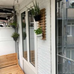 Teakhouten planten wandrek - 30 x 60 cm