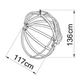 Het Balkonbankje - Gaya L afmetingen