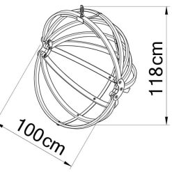 Silla Colgante de Madera - Gaya - Dimensiones