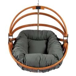 Silla colgante de madera con cojín de Graphite
