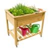 Verrijdbare houten kweekbak voor balkon, tuin of dakterras