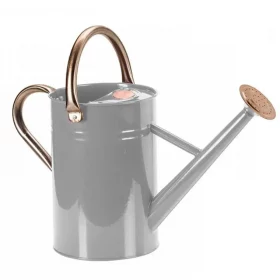 Zinken gieter met sproeikop - 4,5 l inhoud - Leisteengrijs - Ergonomisch handvat