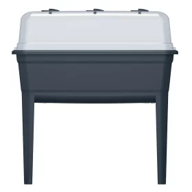 Kunststof kweekbak op poten van 75 cm breed en 78 cm hoog