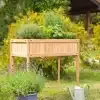 Houten kweekbak op poten van 80 cm breed