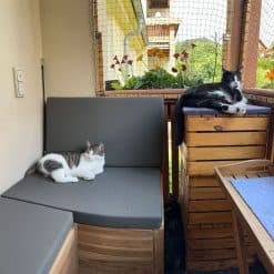 Balkonhocker mit Stauraum - 50 x 60 x 40 cm